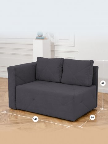Диван 1010 графит, левый (BRENDOSS) в Серове - serov.mebel-e96.ru