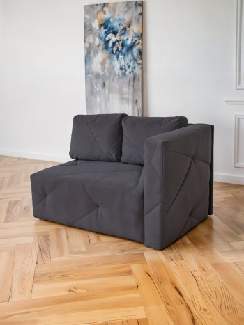 Диван 1010 графит, правый (BRENDOSS) в Серове - serov.mebel-e96.ru