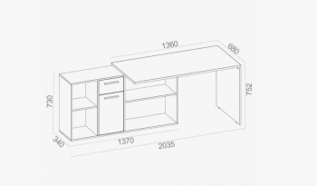 Стол письменный Лайт 03.245 в Серове - serov.mebel-e96.ru