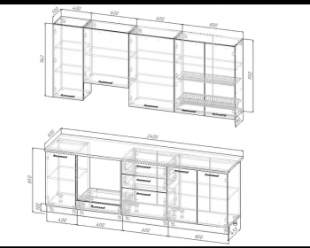 Кухонный гарнитур Крафт 2400 мм Sanvut в Серове - serov.mebel-e96.ru