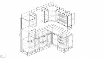 Угловой кухонный гарнитур Дели 2400*1600 мм Sanvut в Серове - serov.mebel-e96.ru