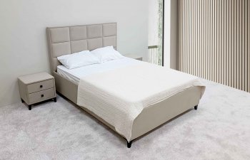 Кровать с подъемным механизмом Мега беж (Лин) в Серове - serov.mebel-e96.ru