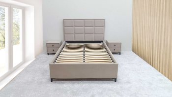 Кровать с подъемным механизмом Мега беж (Лин) в Серове - serov.mebel-e96.ru