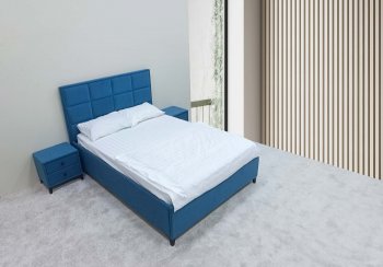Кровать с подъемным механизмом Мега синий (Лин) в Серове - serov.mebel-e96.ru
