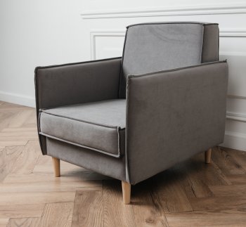 Кресло 831 Серый, велюр (Brendoss) в Серове - serov.mebel-e96.ru