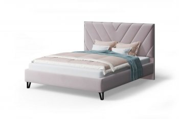 Кровать Аделия мягкая Dusty rose (пепельная роза), 1600 (МЛК) в Серове - serov.mebel-e96.ru