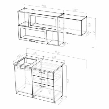 Кухонный гарнитур Алина экстра 1700 мм (Герда) в Серове - serov.mebel-e96.ru