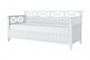 Кровать из массива Амелия белый античный (БМ) в Серове - serov.mebel-e96.ru