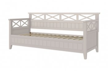 Кровать из массива Амелия льняной (БМ) в Серове - serov.mebel-e96.ru