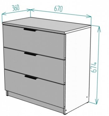 Комод Anna K215 674х670х360 в Серове - serov.mebel-e96.ru