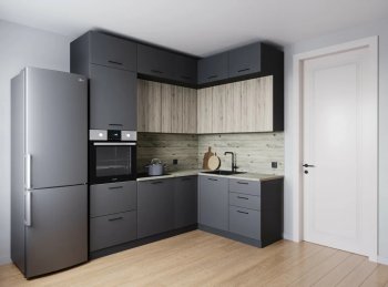 Кухонный гарнитур угловой Антик МДФ 2200*1700 мм (Санвут) в Серове - serov.mebel-e96.ru