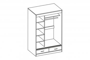 Шкаф-купе 1500 мм (арт. 009) ясень шимо (Делис) в Серове - serov.mebel-e96.ru