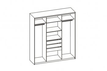 Шкаф-купе 1700 мм 3-х дверный с 1-м зеркалом (арт. 012) бодега (Диал) в Серове - serov.mebel-e96.ru