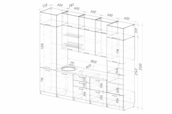 Кухонный гарнитур Асая экстра 3000 мм (герда) в Серове - serov.mebel-e96.ru