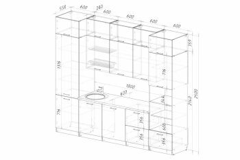 Кухонный гарнитур Асая экстра 2 3000 мм (Посудомойка) в Серове - serov.mebel-e96.ru