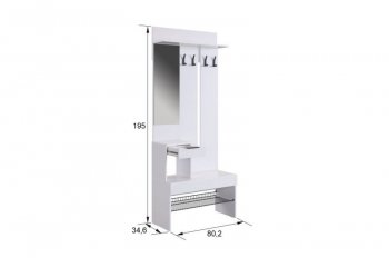 Прихожая Баско К7 (белое дерево) (Мебельсон) в Серове - serov.mebel-e96.ru