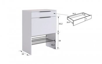 Прихожая Баско К8 (графит) (Мебельсон) в Серове - serov.mebel-e96.ru