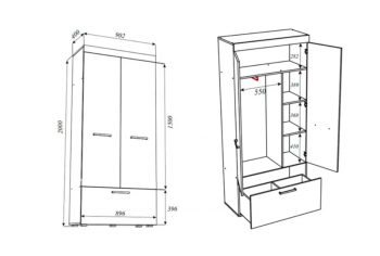 Стенка Бастон+шкаф (Эра) в Серове - serov.mebel-e96.ru