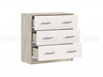 Комод 3 ящика Бася крафт/кашемир (Миф) в Серове - serov.mebel-e96.ru