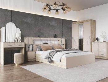 Спальный гарнитур Бася крафт/кашемир (Миф) в Серове - serov.mebel-e96.ru