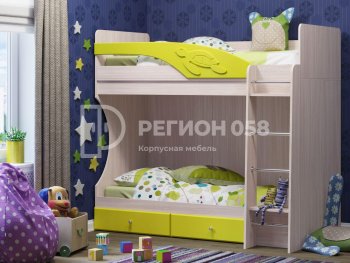 Двухъярусная кровать Бемби МДФ (Регион) в Серове - serov.mebel-e96.ru