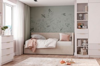 Диван-кровать Бенто с ПМ, велюр Крем (ДСВ) в Серове - serov.mebel-e96.ru