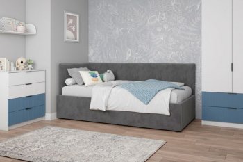 Диван-кровать Бенто с ПМ, велюр Маус (ДСВ) в Серове - serov.mebel-e96.ru