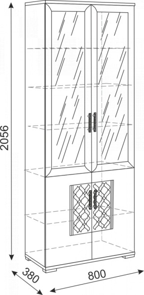 Библиотека Тиффани М15 (Риннер) в Серове - serov.mebel-e96.ru