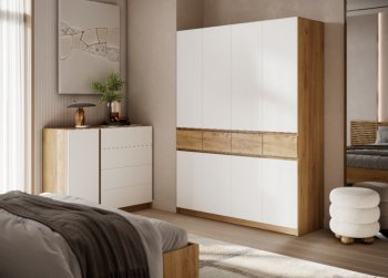 Спальный гарнитур Бостон Лайт белый (Стиль) в Серове - serov.mebel-e96.ru