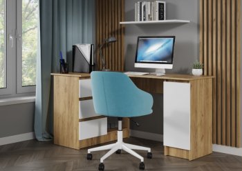Стол письменный угловой Бостон лайт СП-003 крафт (Стиль) в Серове - serov.mebel-e96.ru