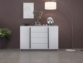 Комод 67.11 Брандо ЛДСП New белый (Олмеко) в Серове - serov.mebel-e96.ru