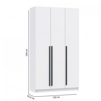 Шкаф 1200 мм 67.12 Брандо ЛДСП Белый (высота 2400) (Олмеко) в Серове - serov.mebel-e96.ru