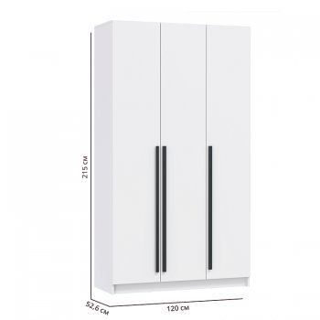 Шкаф 1200 мм 67.15 Брандо ЛДСП Белый (высота 2150) (Олмеко) в Серове - serov.mebel-e96.ru