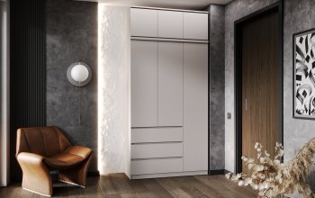 Шкаф 1200 мм Челси с антресолью Кашемир (Миф) в Серове - serov.mebel-e96.ru