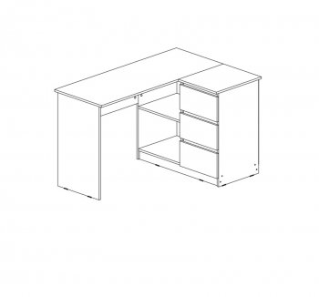 Стол письменный Челси угловой кашемир (Миф) в Серове - serov.mebel-e96.ru