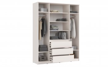 Шкаф 1600 мм Челси с антресолью Кашемир (Миф) в Серове - serov.mebel-e96.ru