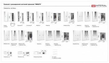 Спальный гарнитур Чикаго модульный, белый (Имп) в Серове - serov.mebel-e96.ru