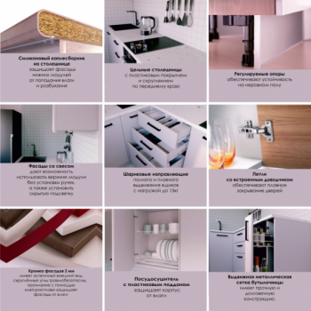 Кухонный гарнитур Изумруд 2550 мм (Санвут) в Серове - serov.mebel-e96.ru