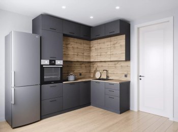 Кухонный гарнитур угловой Дели 2200*1700 мм (Санвут) в Серове - serov.mebel-e96.ru