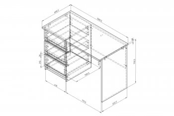 Стол письменный Дельта Next 15.04 ЯС/графит (ФМ) в Серове - serov.mebel-e96.ru