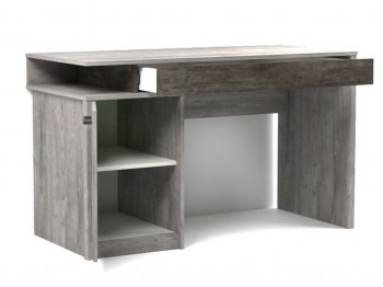 Стол письменный Денвер Риббек серый (СБК) в Серове - serov.mebel-e96.ru