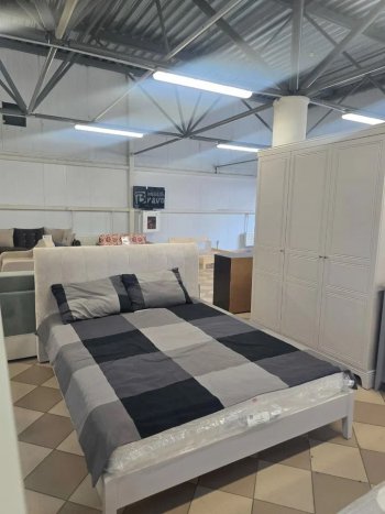 Кровать из массива Джали льняной (БМ) в Серове - serov.mebel-e96.ru