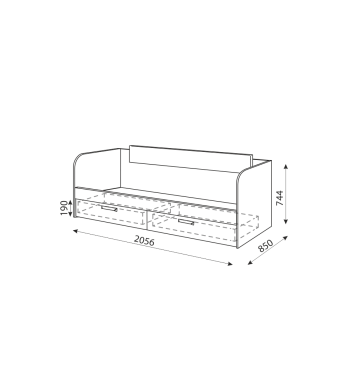 Кровать с ящиками Дуглас М13 (Риннер) в Серове - serov.mebel-e96.ru