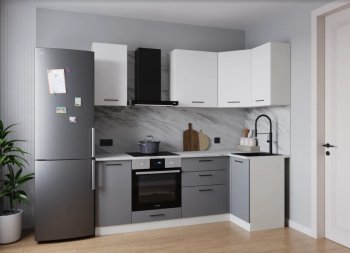 Угловой кухонный гарнитур Элеганция 2200*1000 мм (Sanvut) в Серове - serov.mebel-e96.ru