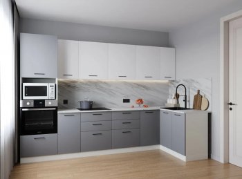 Угловой кухонный гарнитур Элеганция 3200*1400 мм (Санвут) в Серове - serov.mebel-e96.ru