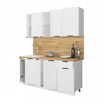 КУхонный гарнитур Эстетик 1800 мм белый (Сурская) в Серове - serov.mebel-e96.ru