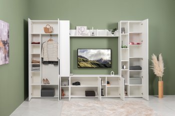 Стенка Эйр модульная, белый (Моби) в Серове - serov.mebel-e96.ru