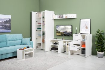 Стенка Эйр комп 1, белый (Моби) в Серове - serov.mebel-e96.ru