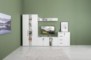 Стенка Эйр комп 1, белый (Моби) в Серове - serov.mebel-e96.ru