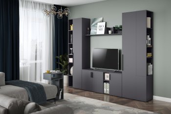 Стенка Эйр модульная, графит (Моби) в Серове - serov.mebel-e96.ru